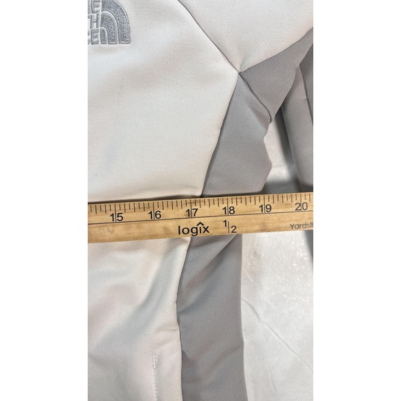 The North Face Jacket Womens Large White Gray Apex Softshell Full Zip TNF AHRU - Picture 10 of 16